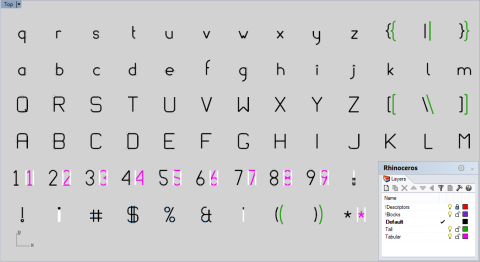The AtoB default font that ships with the fabricator font library.